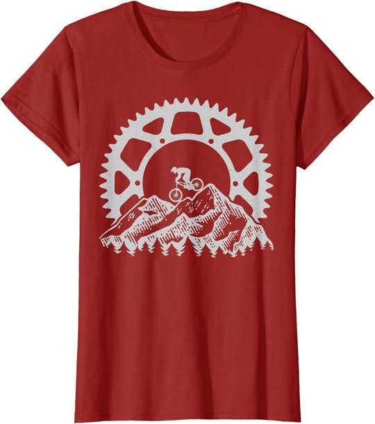 Mountain Biking Gear Retro Vintage MTB Bicycle Bike Rider T-Shirt