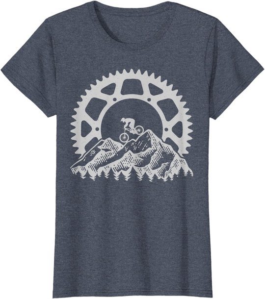 Mountain Biking Gear Retro Vintage MTB Bicycle Bike Rider T-Shirt