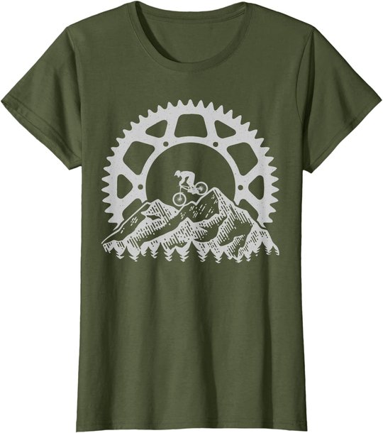 Mountain Biking Gear Retro Vintage MTB Bicycle Bike Rider T-Shirt
