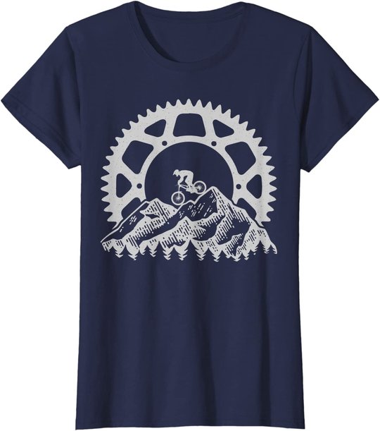 Mountain Biking Gear Retro Vintage MTB Bicycle Bike Rider T-Shirt