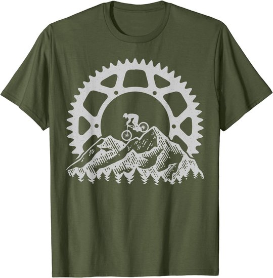 Mountain Biking Gear Retro Vintage MTB Bicycle Bike Rider T-Shirt