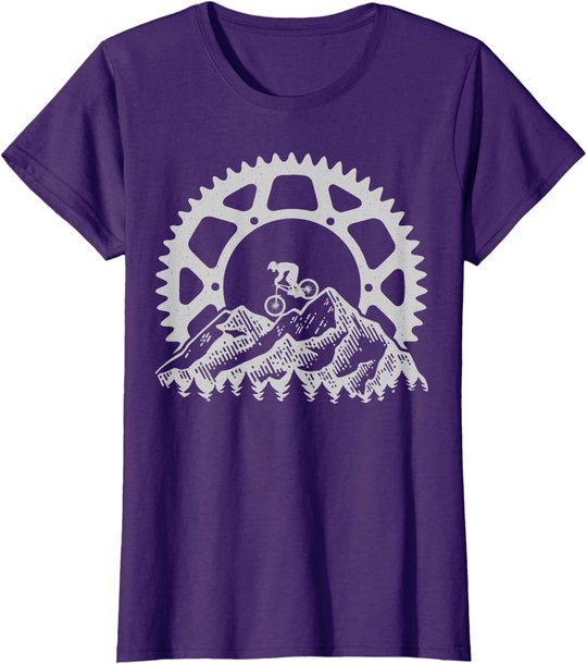 Mountain Biking Gear Retro Vintage MTB Bicycle Bike Rider T-Shirt