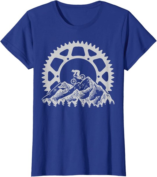 Mountain Biking Gear Retro Vintage MTB Bicycle Bike Rider T-Shirt