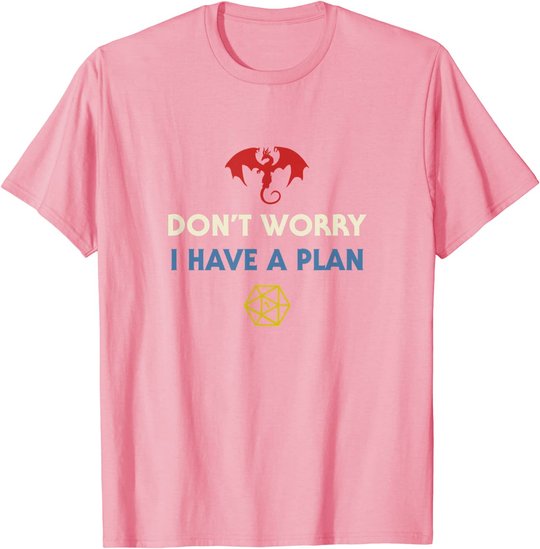 Funny RPG Dungeons Board Game D20 Dice Fumble Retro Dragon T-Shirt