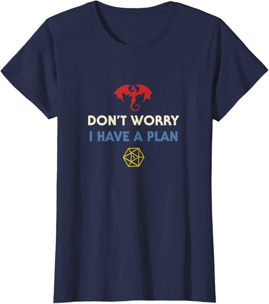 Funny RPG Dungeons Board Game D20 Dice Fumble Retro Dragon T-Shirt