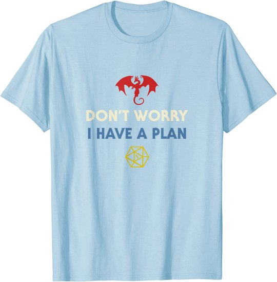 Funny RPG Dungeons Board Game D20 Dice Fumble Retro Dragon T-Shirt
