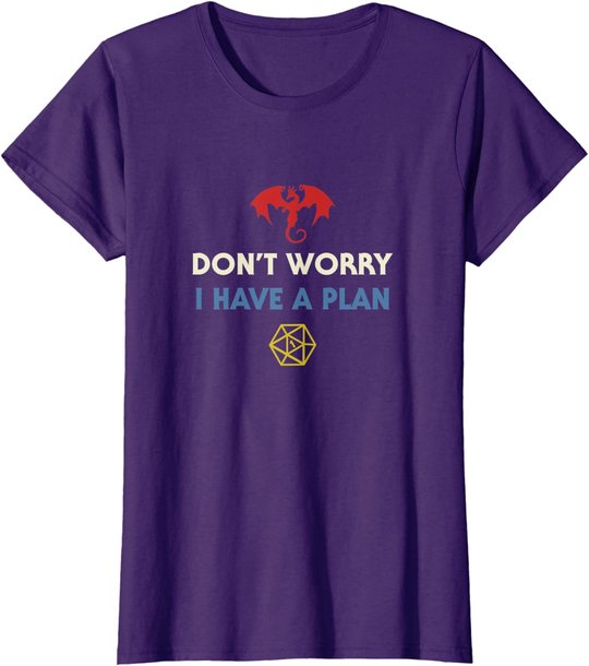 Funny RPG Dungeons Board Game D20 Dice Fumble Retro Dragon T-Shirt