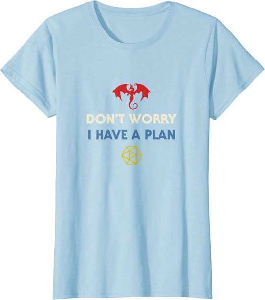 Funny RPG Dungeons Board Game D20 Dice Fumble Retro Dragon T-Shirt