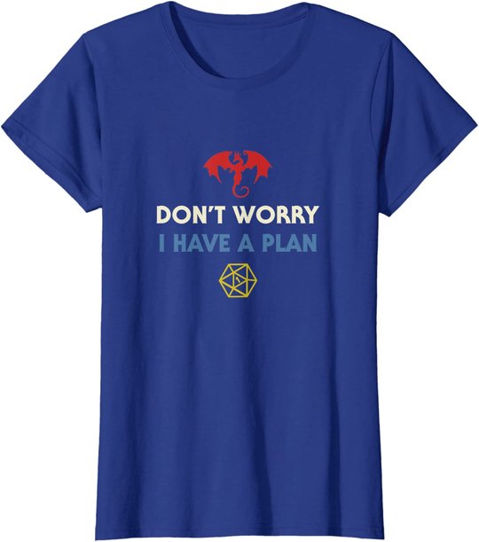Funny RPG Dungeons Board Game D20 Dice Fumble Retro Dragon T-Shirt
