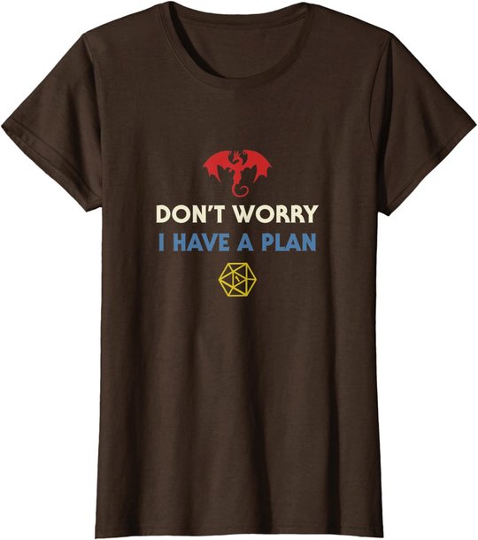 Funny RPG Dungeons Board Game D20 Dice Fumble Retro Dragon T-Shirt