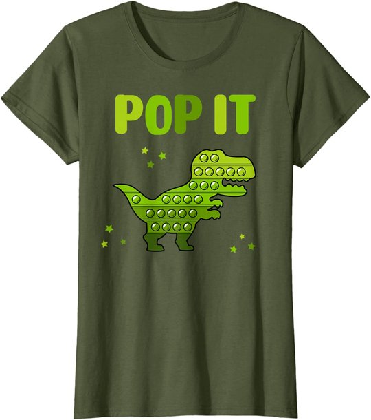 Pop It for toddler kids child - Pop It Dinosaur T-Rex T-Shirt