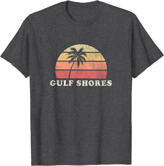 Gulf Shores AL Vintage 70s Retro Throwback Design T-Shirt