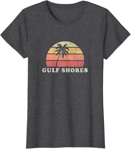 Gulf Shores AL Vintage 70s Retro Throwback Design T-Shirt
