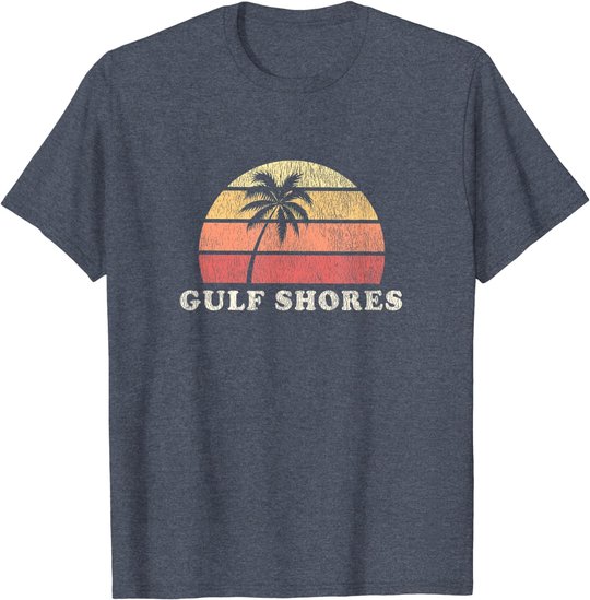 Gulf Shores AL Vintage 70s Retro Throwback Design T-Shirt