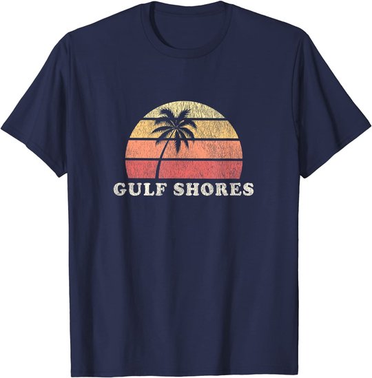 Gulf Shores AL Vintage 70s Retro Throwback Design T-Shirt