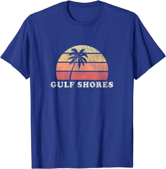 Gulf Shores AL Vintage 70s Retro Throwback Design T-Shirt