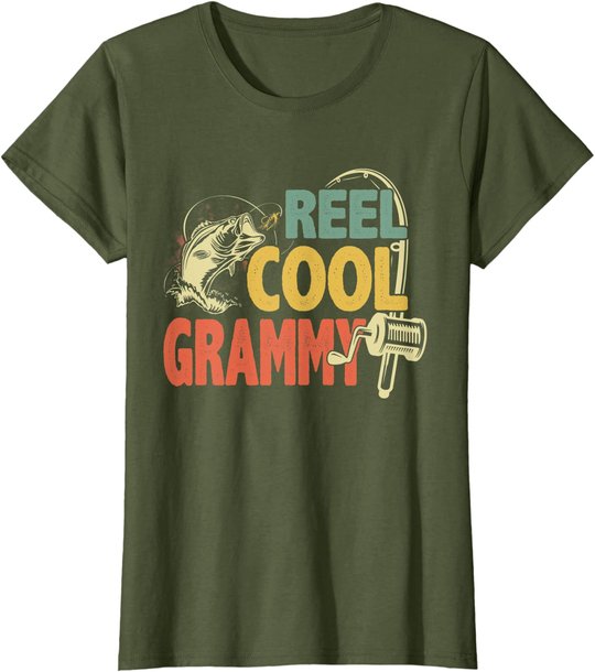Retro Vintage Reel Cool Grammy Grandma For Mother's Day T-Shirt