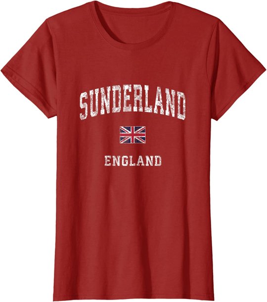 Sunderland England Vintage Athletic Sports Design T-Shirt