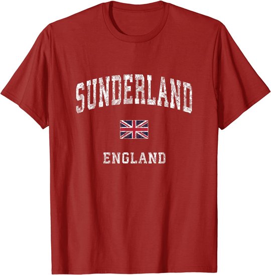 Sunderland England Vintage Athletic Sports Design T-Shirt
