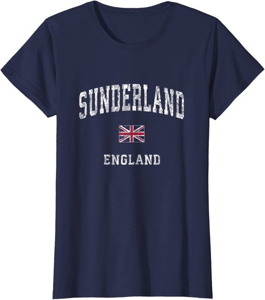 Sunderland England Vintage Athletic Sports Design T-Shirt