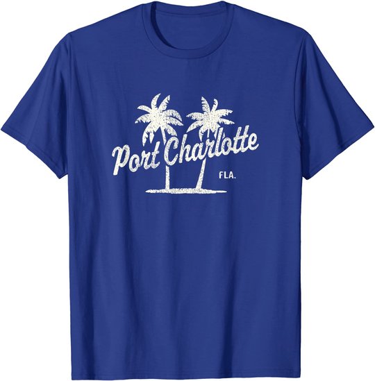 Port Charlotte Florida Vintage 70s Palm Trees Graphic T-Shirt