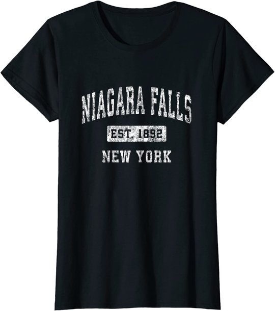 Niagara Falls New York NY Vintage Established Sports Design T-Shirt
