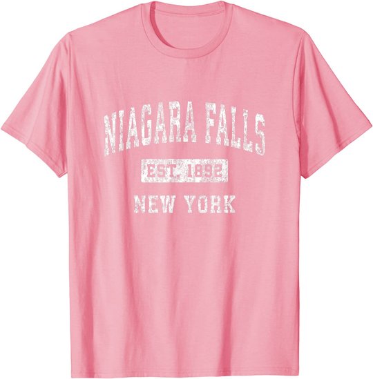Niagara Falls New York NY Vintage Established Sports Design T-Shirt
