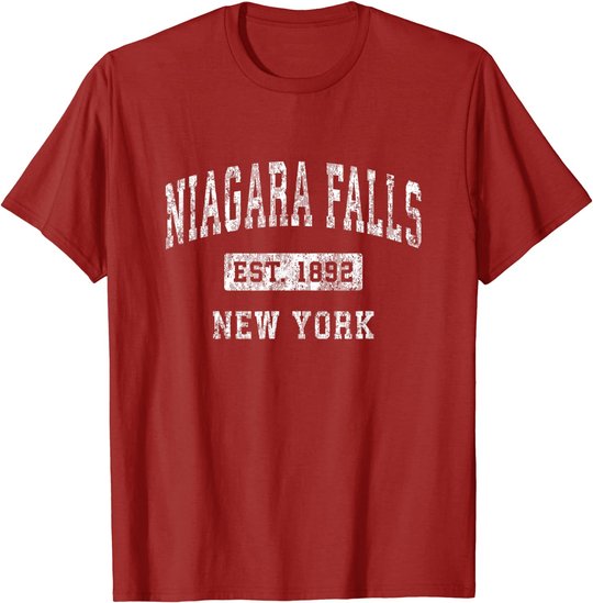 Niagara Falls New York NY Vintage Established Sports Design T-Shirt