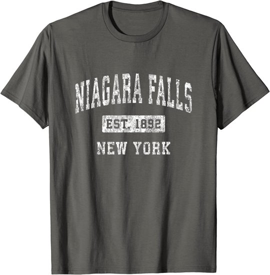 Niagara Falls New York NY Vintage Established Sports Design T-Shirt