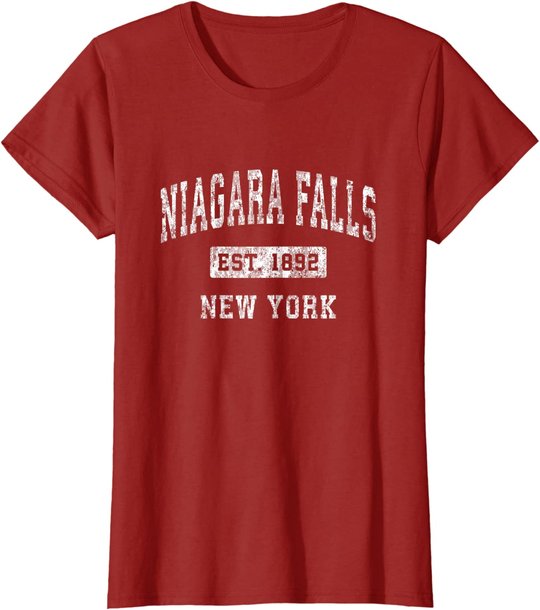 Niagara Falls New York NY Vintage Established Sports Design T-Shirt