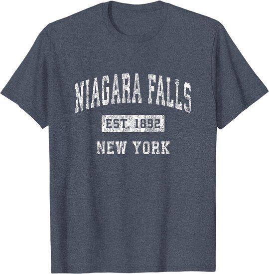 Niagara Falls New York NY Vintage Established Sports Design T-Shirt