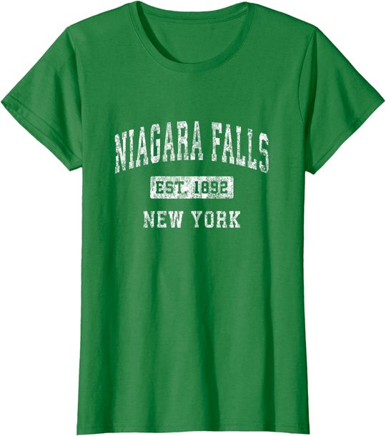 Niagara Falls New York NY Vintage Established Sports Design T-Shirt