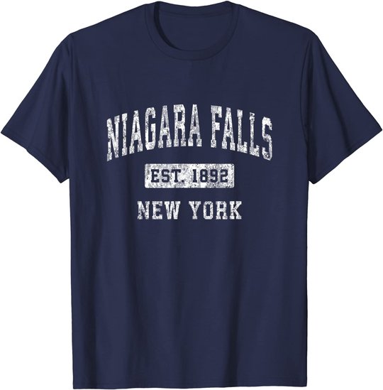 Niagara Falls New York NY Vintage Established Sports Design T-Shirt