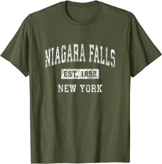 Niagara Falls New York NY Vintage Established Sports Design T-Shirt