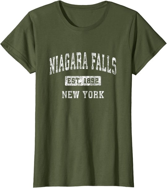 Niagara Falls New York NY Vintage Established Sports Design T-Shirt