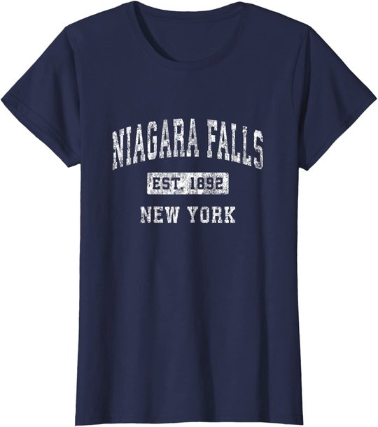Niagara Falls New York NY Vintage Established Sports Design T-Shirt