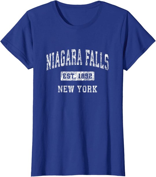 Niagara Falls New York NY Vintage Established Sports Design T-Shirt