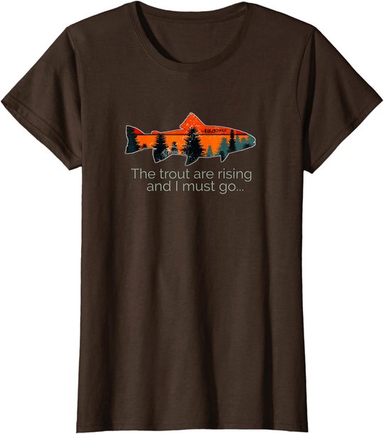 Fly Fishing Apparel & Decor Rising Trout Flies by Black Fly T-Shirt