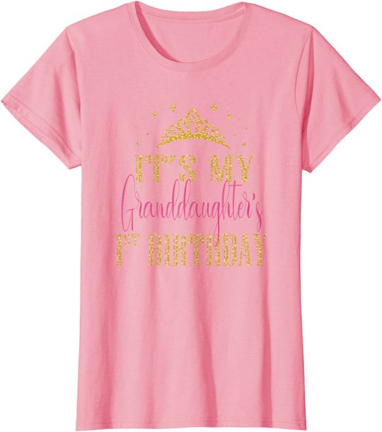 It's My Granddaughter 1st Birthday Girls Party Matching T-Shirt