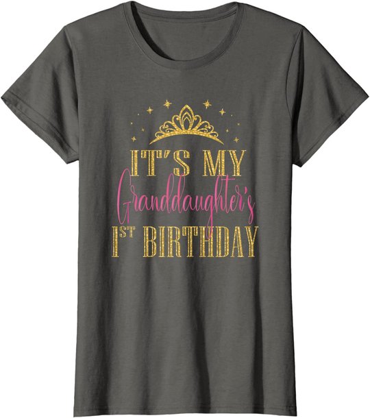 It's My Granddaughter 1st Birthday Girls Party Matching T-Shirt
