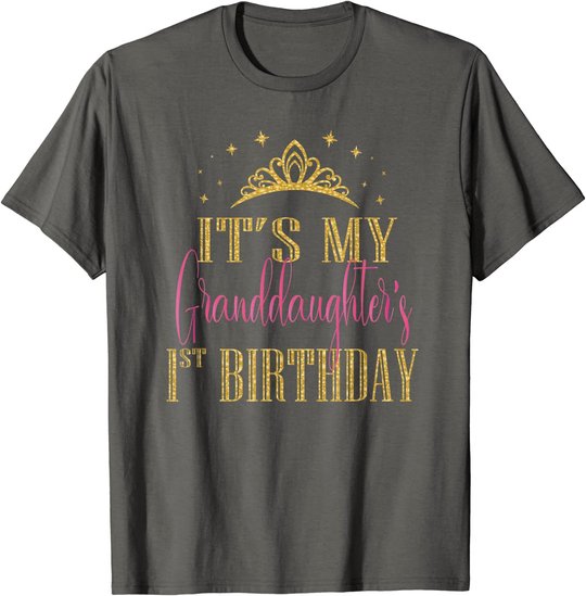 It's My Granddaughter 1st Birthday Girls Party Matching T-Shirt