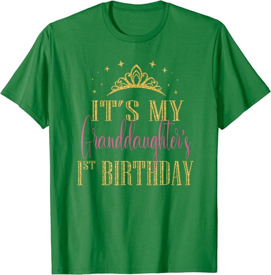 It's My Granddaughter 1st Birthday Girls Party Matching T-Shirt