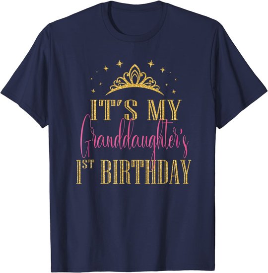 It's My Granddaughter 1st Birthday Girls Party Matching T-Shirt