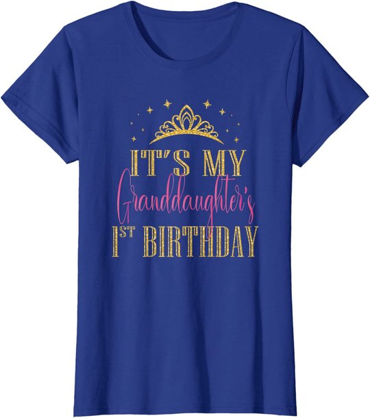 It's My Granddaughter 1st Birthday Girls Party Matching T-Shirt
