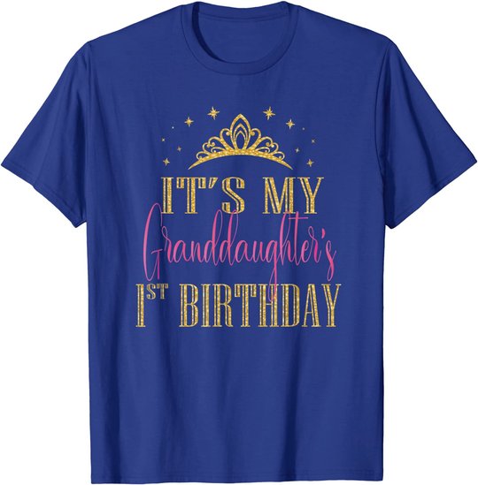 It's My Granddaughter 1st Birthday Girls Party Matching T-Shirt