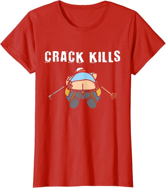 Plumbers crack Construction Worker Cleavage - Plumber T-Shirt