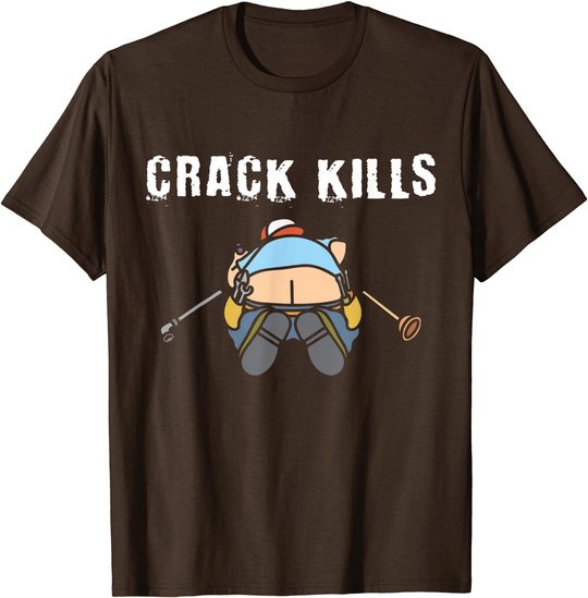 Plumbers crack Construction Worker Cleavage - Plumber T-Shirt