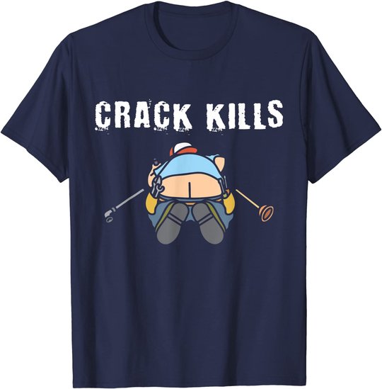 Plumbers crack Construction Worker Cleavage - Plumber T-Shirt