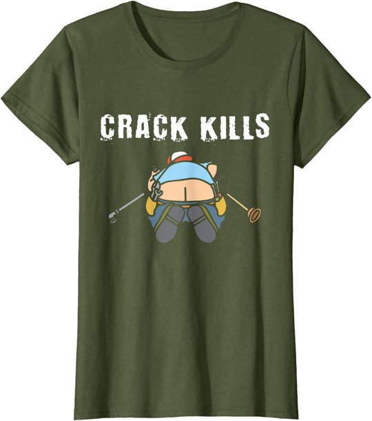 Plumbers crack Construction Worker Cleavage - Plumber T-Shirt
