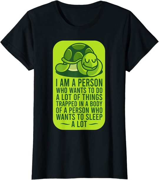 Funny Turtle Shirt SLEEPING TURTLE Gift T-Shirt